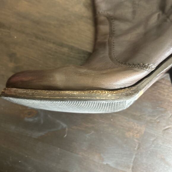 Frye Women Size 8B Boots Cowboy Western Pull On Shoes Heel Black Leather Jackie - Picture 5 of 16